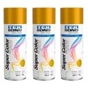 Ver imagem 1 de Kit 3 Tinta Spray Ouro Metálico Tekbond 350ml/250g