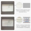 Ver imagem 6 de Persiana Zebra Smart 38mm Motorizável 140larg X160alt Creme Linho