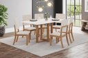 Ver imagem 2 de Mesa Jantar Natali 160 6 Cadeiras Milla Linho - Henn