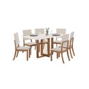 Ver imagem 1 de Mesa Jantar Natali 160 6 Cadeiras Milla Linho - Henn