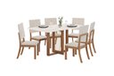 Ver imagem 1 de Mesa Jantar Natali 160 6 Cadeiras Milla Linho - Henn