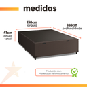 Ver imagem 4 de Cama Box com Baú Casal Prince Suede Marrom
