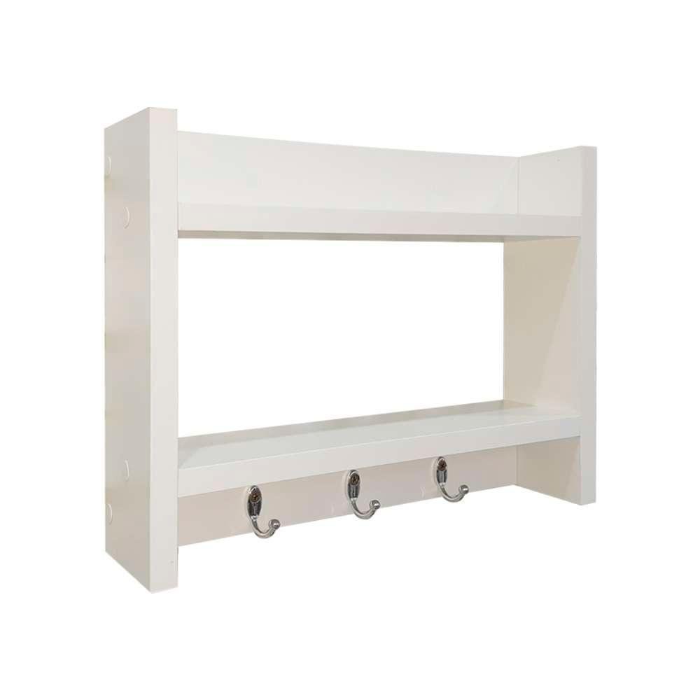 Porta Chave de Parede Suporte para Chaveiro Decorativo Branco - 3