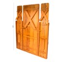 Ver imagem 2 de Conjunto Dobrável de Parede Para Churrasco 2,2m 2 Bancos Madeira Maciça Angelim