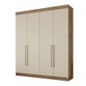 Guarda Roupa Itaguara 4 Portas Pux Alumi Amêndoa Off White - 1
