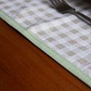 Ver imagem 7 de Jogo Americano Xadrez Bege e Off White - Tecido Nobre (2 Unidades)