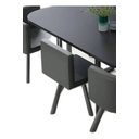 Ver imagem 5 de Mesa de Jantar Minimalista com 6 Cadeiras Compacta 145cm