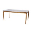 Ver imagem 1 de Mesa de Jantar Retangular Petra 160x090 Base Madeira Maciça Off White