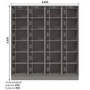 Ver imagem 4 de Cristaleira 200cm 4 Portas com Vidro Temperado 100% MDF Americana Cinza