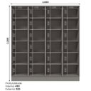 Ver imagem 4 de Cristaleira 200cm 4 Portas com Vidro Temperado 100% MDF Americana Cinza