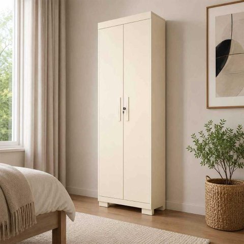 Armário Multiuso Israel 2 Portas com Chave 100% MDF Branco
