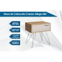 Ver imagem 2 de Mesa Cabeceira Casal 881 c/ 1 Gaveta Noce/Off White - Carraro