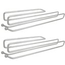 Ver imagem 1 de Kit 2 Suportes Porta Taças de Encaixe Cromado 30x4cm Encaixe 2cm Armário