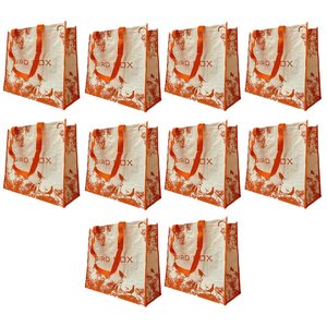 Bolsa Sacola de Ombro Ecobag Kit 10 Uni Reutilizavel Compras Mercado Dobravel Retornavel Ab.midia Ra