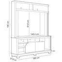 Ver imagem 5 de Estante Painel para Tv 65 Pol 160cm Doman C04 Freijó Off White Matte - Lyam Decor