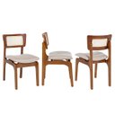 Ver imagem 2 de Kit 2 Cadeiras Portugal para Jantar em Madeira Imbuia Tela Rattan Linho Bege M58