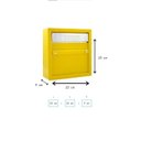 Ver imagem 3 de Caixa  correio carta correspondência portão  grade ou embutir em parede / muro chapa de aço  AMARELA