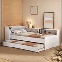 Ver imagem 1 de Cama Infantil Bellagio 1 Porta com Cama Auxiliar Branco - Pnr Móveis