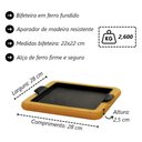 Ver imagem 4 de Kit Churrasco Grelha Completo Grill Ferro Fundido Libaneza