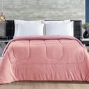 Ver imagem 1 de Coberdrom Hot Quente Casal Queen Malha 140g 100% Algodão Manta Flannel Dupla Face Rosa