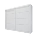 Ver imagem 1 de Guarda-roupa solteiro portas de correr 4 gavetas - Viena-Branco - Bianchi Móveis