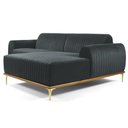 Ver imagem 1 de Sofá 320cm 5 Lugares Chaise Direito Pés Gold B-317 Cinza