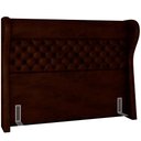 Ver imagem 4 de Kit Cabeceira Cama Box Casal 140 Cm Madrid com Puff Recamier Santorini Couríssimo Marrom - Lyam