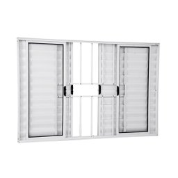 Veneziana 6 Folhas 1,00 X 1,50 Com Grade Alumínio Branco - 1