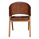 Ver imagem 2 de Cadeira Decorativa Antonela Courino Marrom Cleverland - Montanaris Decor