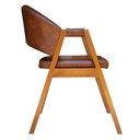 Ver imagem 4 de Cadeira Decorativa Antonela Courino Marrom Cleverland - Montanaris Decor