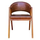 Ver imagem 3 de Cadeira Decorativa Antonela Courino Marrom Cleverland - Montanaris Decor