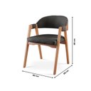 Ver imagem 5 de Conjunto Sala de Jantar Mesa Cone Amadeirada 120cm + 4 Cadeiras Gaia