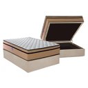 Ver imagem 1 de Cama Box Baú Casal: Colchão Anatômico Plumatex D45 Plumatex Selectus 24 + Base Universal Suede