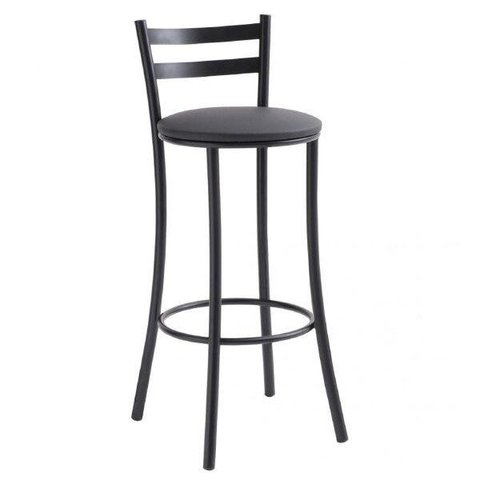 Banqueta Alta com Encosto Fixo Bistrô Preto