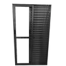 Porta Balcão 3 Folhas (1 Fixa) Alumínio Preto com Trinco Vidro Liso - Linha Resistence - 2,10 X 1,50 - 3