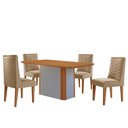 Ver imagem 2 de Mesa de Jantar Isadora 120cm Tampo Mdf Laminado com 4 Cadeiras Safira