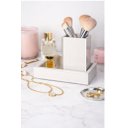 Ver imagem 4 de Bandeja + Porta Treco Rose para Decoração Organização de Bancada, Penteadeira, Banheiro Lavabo