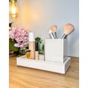 Ver imagem 2 de Bandeja + Porta Treco Rose para Decoração Organização de Bancada, Penteadeira, Banheiro Lavabo