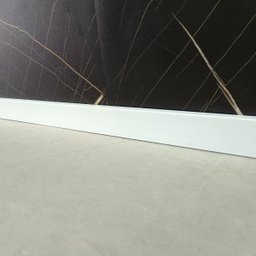 Rodapé Poliestireno Slim Liso 05cm Branco - 6