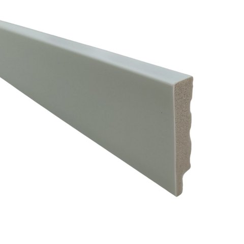 Rodapé Poliestireno Slim Liso 05cm Branco