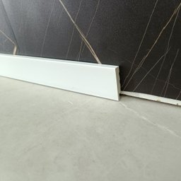 Rodapé Poliestireno Slim Liso 05cm Branco - 4