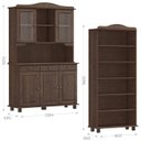 Ver imagem 2 de Cristaleira 5 Portas Estante Livreiro Madeira Maciça Cafe Milani Store
