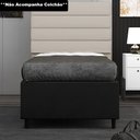 Ver imagem 2 de Base para Cama Box Solteiro 88x188cm Hit I02 Suede Preto - Mpozenato