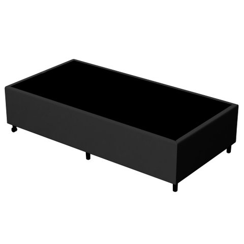 Base para Cama Box Solteiro 88x188cm Hit I02 Suede Preto - Mpozenato