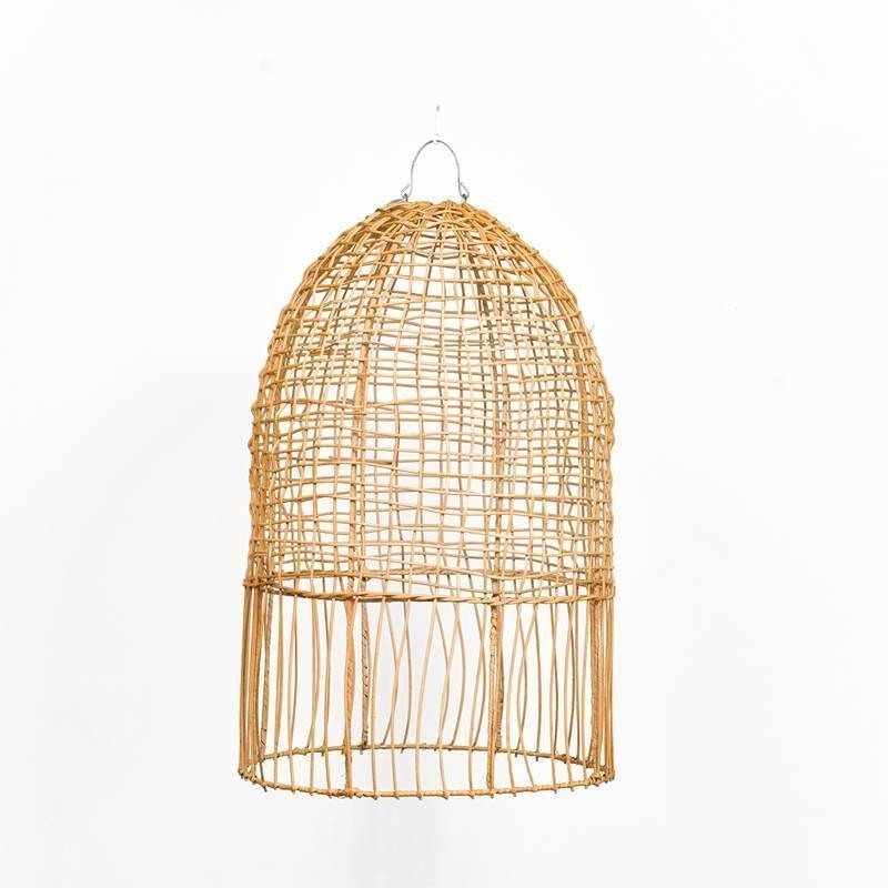 Luminária Pendente Rattan Oca Fibra Natural Fibra Lili Casa 1xE27 70cm Único - 2