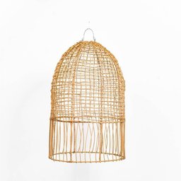 Luminária Pendente Rattan Oca Fibra Natural Fibra Lili Casa 1xE27 70cm Único - 2