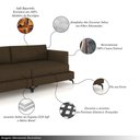 Ver imagem 3 de Sofá Living Bipartido 270cm Indonésia Pés de Ferro Couro Capuccino G52 - Gran Belo