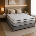 Ver imagem 5 de Colchão King Sr Life Visco Molas Ensacadas Espuma D45 193x203x38cm Cinza