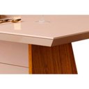 Ver imagem 7 de Conjunto: Mesa de Cozinha Fler Tampo Madeirado C/ Vidro 90x90cm e 4 Cadeiras Jade Freijo/off White