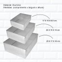 Ver imagem 2 de Kit 3 Formas De Bolo Retangular 17x10 + 25x17 + 30x22 Cm